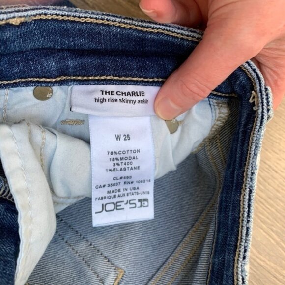 Anthropologie Joe's Jeans Women Skinny Jeans Charlie High Rise waist distressed - Picture 11 of 15